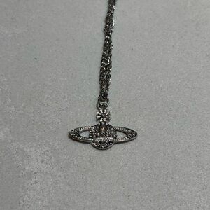 Silver zinc alloy Vivienne Westwood Style planet orb necklace